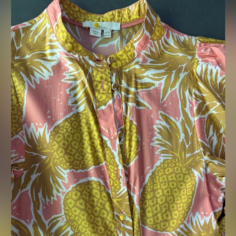 Boden Pinapple Print Maxi Dress - Picture 4 of 11